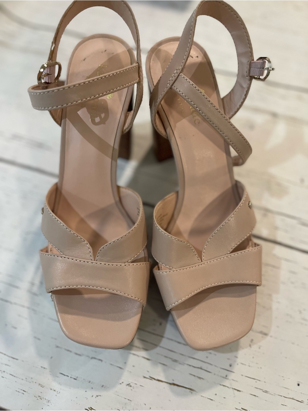 Kate Spade New York Nude Blush Platform Block Heel Sandals
